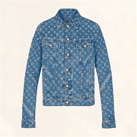 louis vuitton supreme jacket buy|supreme louis vuitton denim jacket.